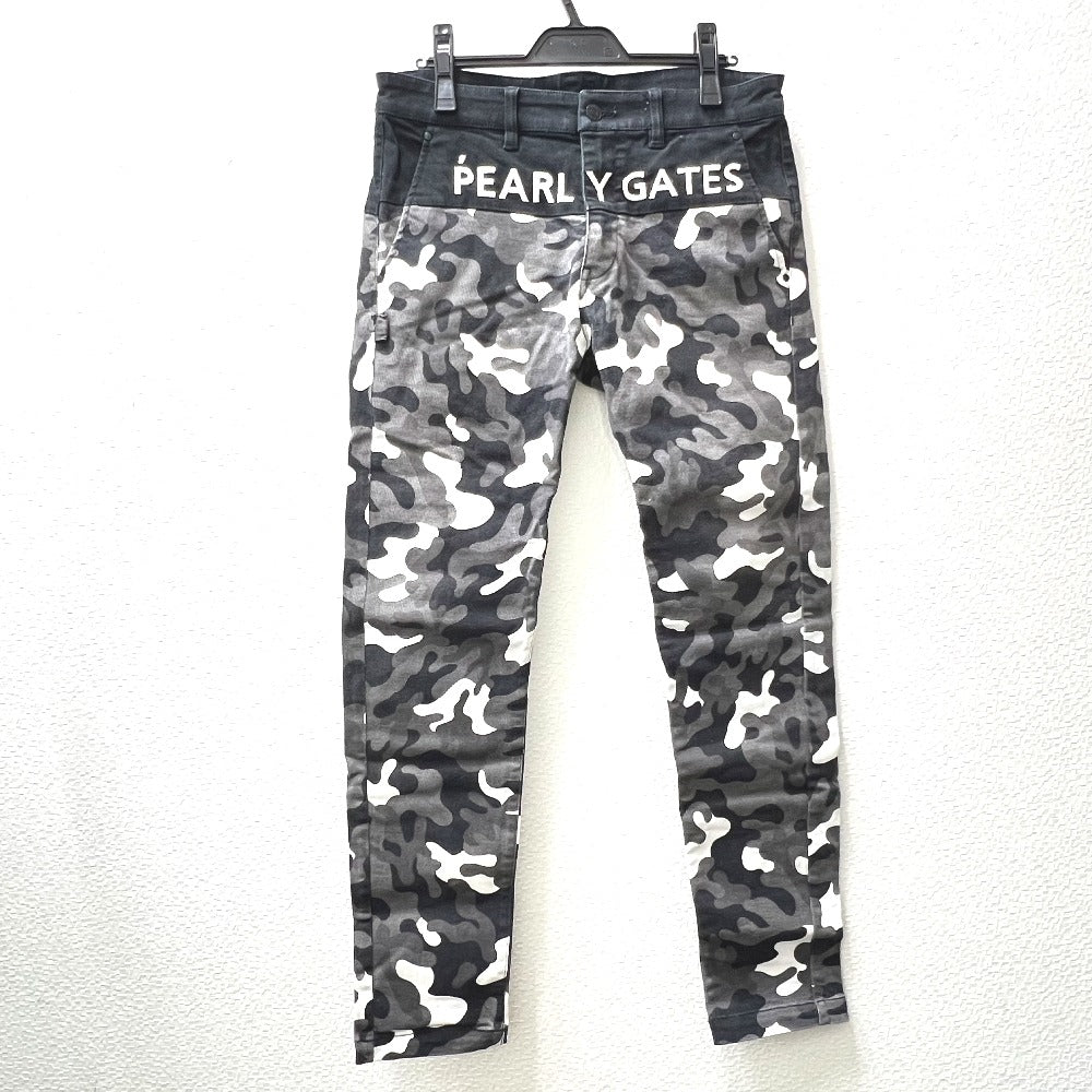 PEARLY GATES Men's Camouflage Long Pants, Cotton, Gray