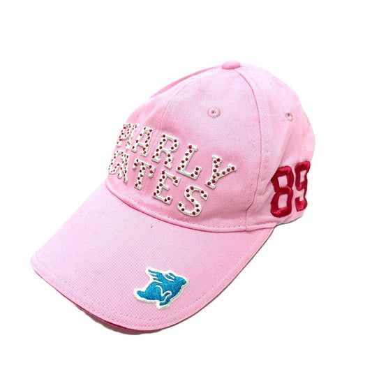 PEARLY GATES Logo embroidery Apparel Golf Wear cap cotton pink Used