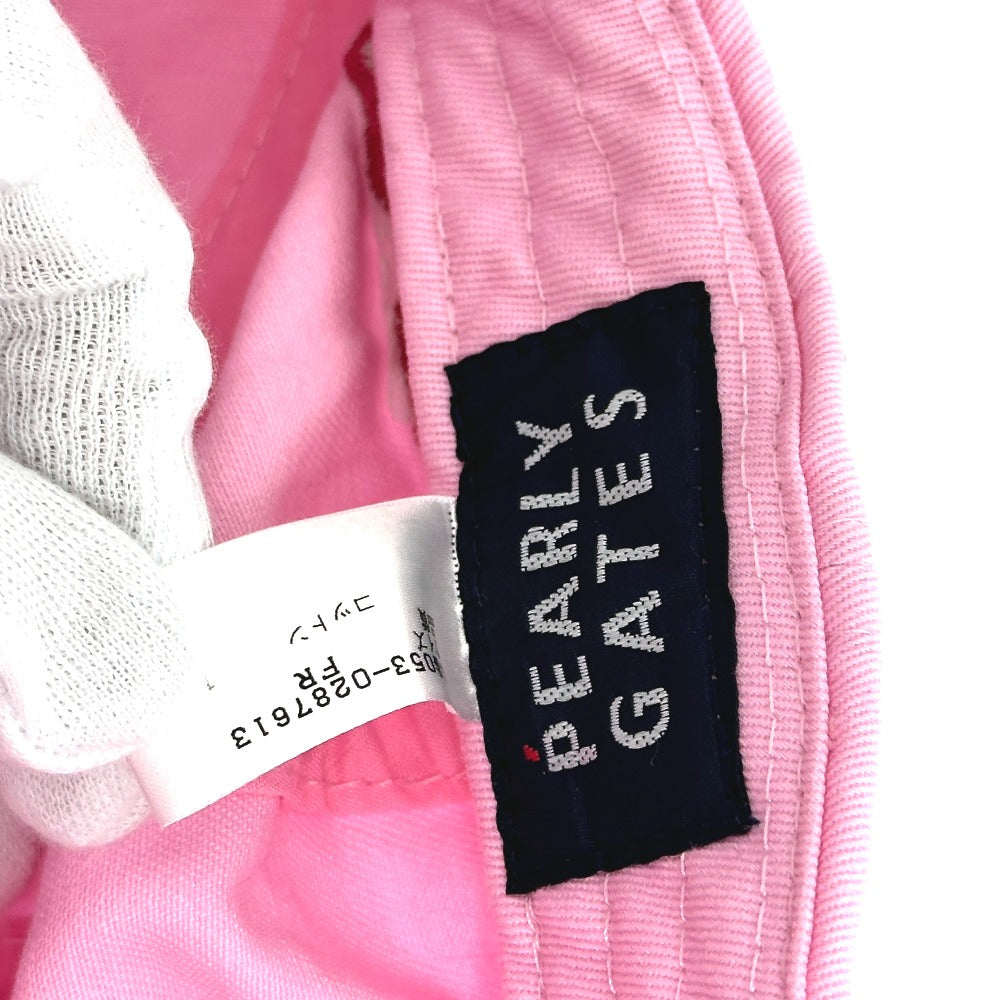 PEARLY GATES Logo embroidery Apparel Golf Wear cap cotton pink Used