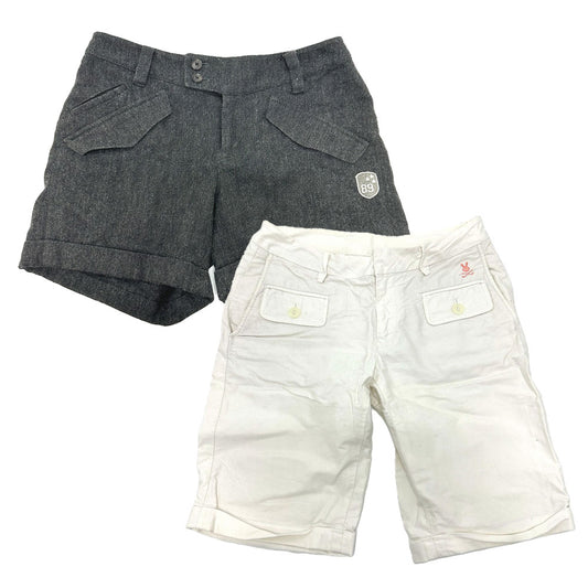 PEARLY GATES Logo embroidery Apparel Golf Wear Shorts 2-Piece Set Shorts wool / cotton White/gray Used