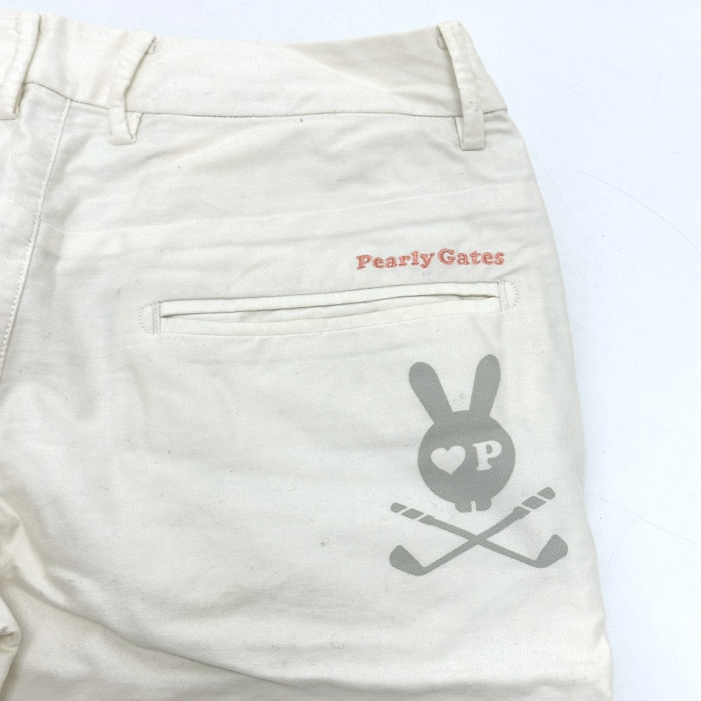 PEARLY GATES Logo embroidery Apparel Golf Wear Shorts 2-Piece Set Shorts wool / cotton White/gray Used