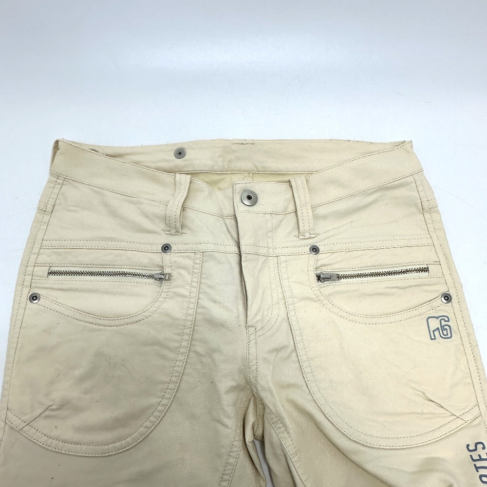 PEARLY GATES Logo embroidery Apparel, Golf Wear, Stretch Pants cotton Cream White White Used