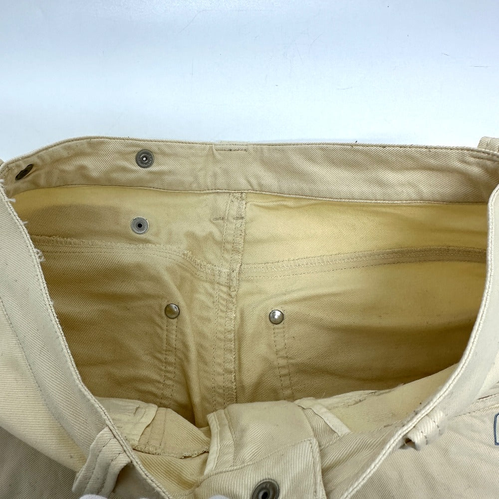 PEARLY GATES Logo embroidery Apparel, Golf Wear, Stretch Pants cotton Cream White White Used