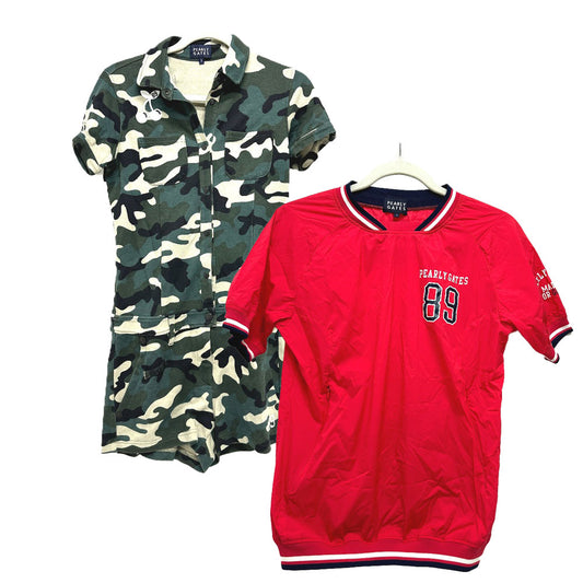 PEARLY GATES Camouflage camouflage logo Apparel Golf Wear Snead x Dress Set Tops and others cotton / Nylon Red/Green Used