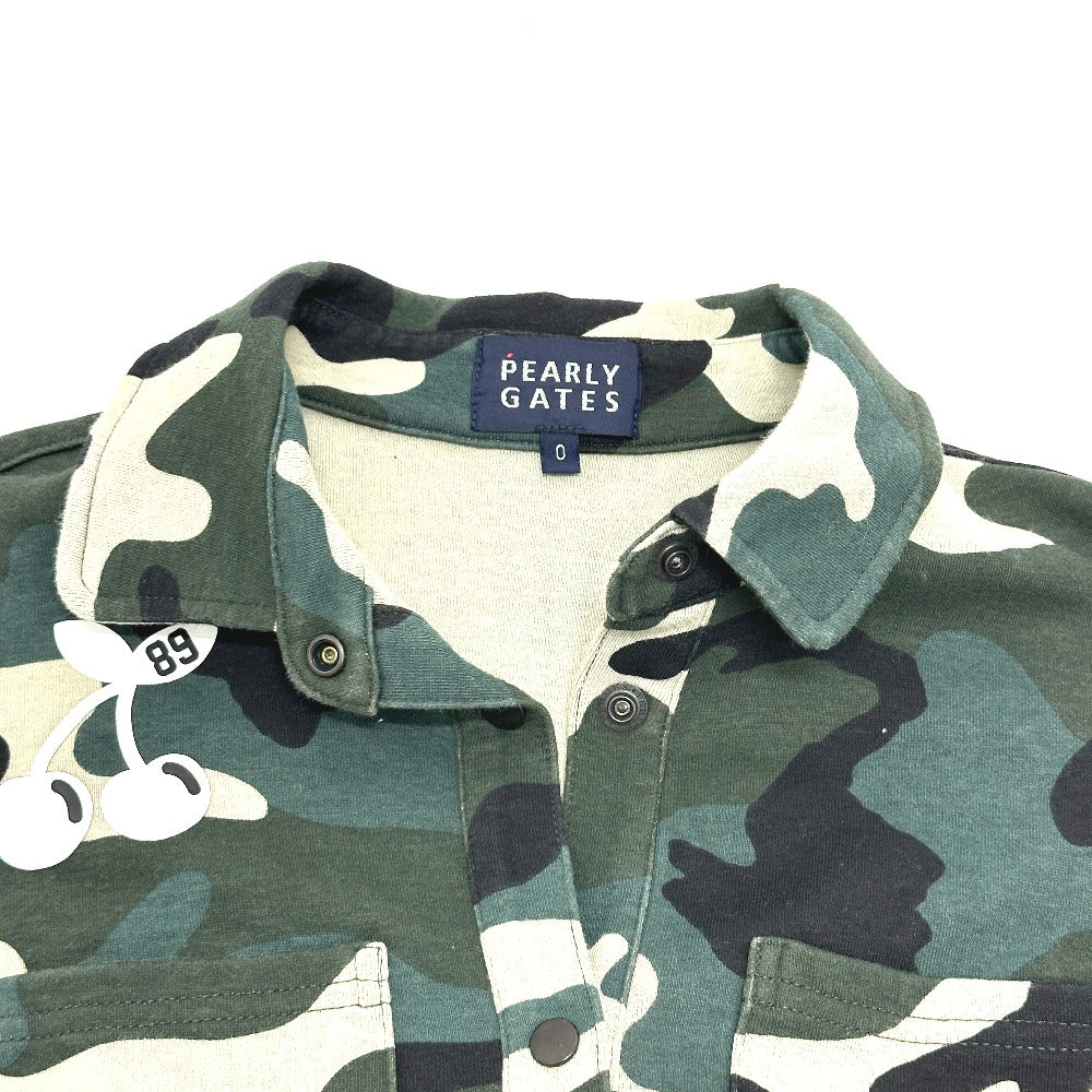 PEARLY GATES Camouflage camouflage logo Apparel Golf Wear Snead x Dress Set Tops and others cotton / Nylon Red/Green Used