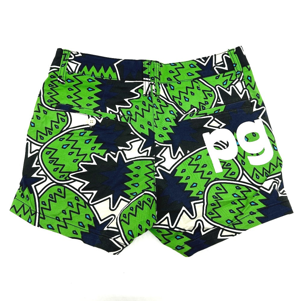PEARLY GATES Botanical pattern Apparel, golf wear, polo shirt, shorts setup cotton Green Used