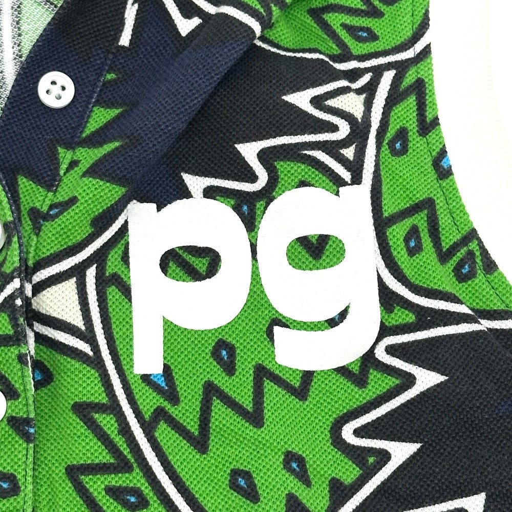 PEARLY GATES Botanical pattern Apparel, golf wear, polo shirt, shorts setup cotton Green Used