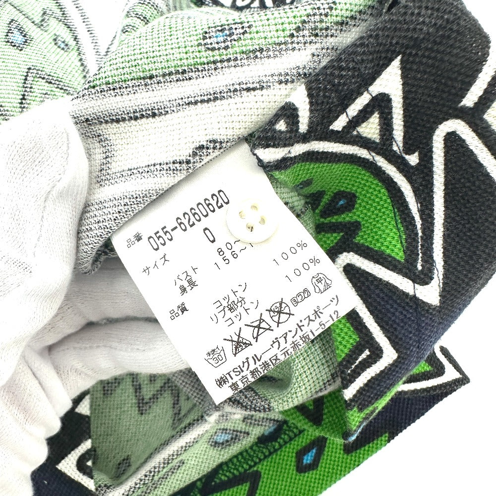 PEARLY GATES Botanical pattern Apparel, golf wear, polo shirt, shorts setup cotton Green Used