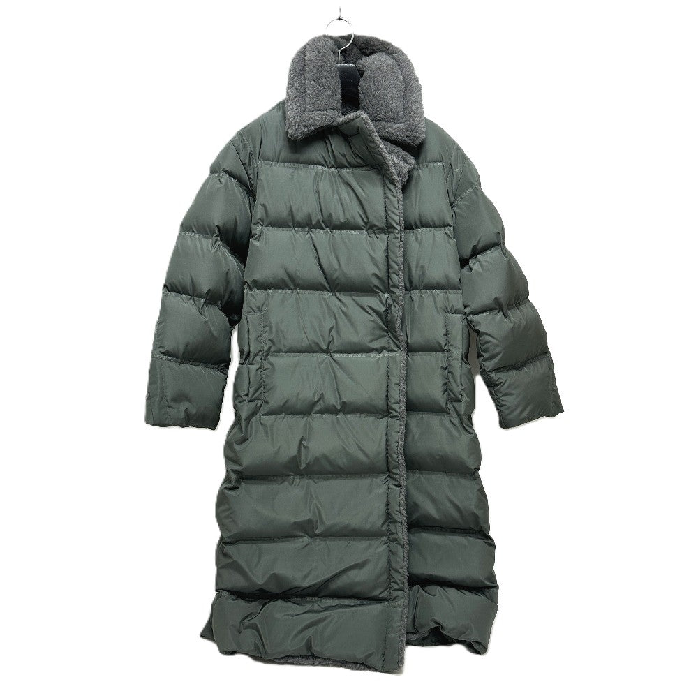 MAX MARA 149603266 Women's FRISIA Teddy Long Coat with QR Code, Fur and Down, Polyester, Dark Gray