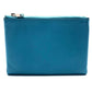 HERMES Flat Atou PM Cosmetic Pouch, Leather, Women's, Blue Noir (Estimated), Blue
