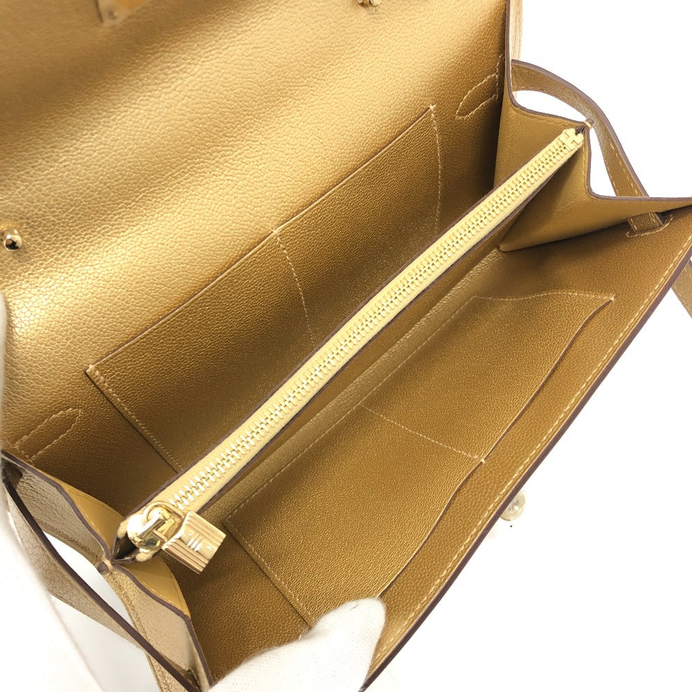 HERMES H086404CPY9 ケリートゥーゴー ウォレット 財布 カバン ショルダーバッグ レディース ドレ ゴールド