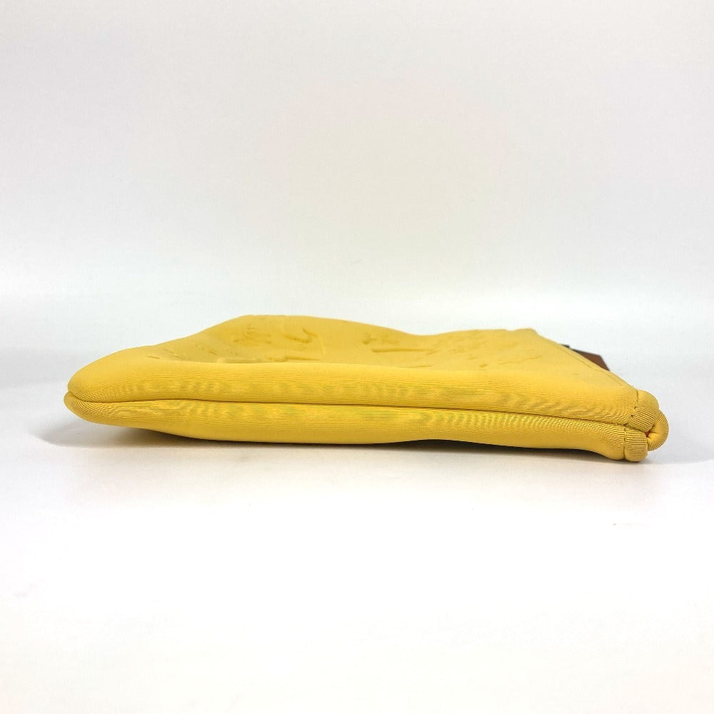 HERMES ネオバンMM レオパード 豹柄 ヒョウ クラッチバッグ マルチポーチ メイクポーチ ポーチ ポリアミド ユニセックス イエロー - brandshop-reference