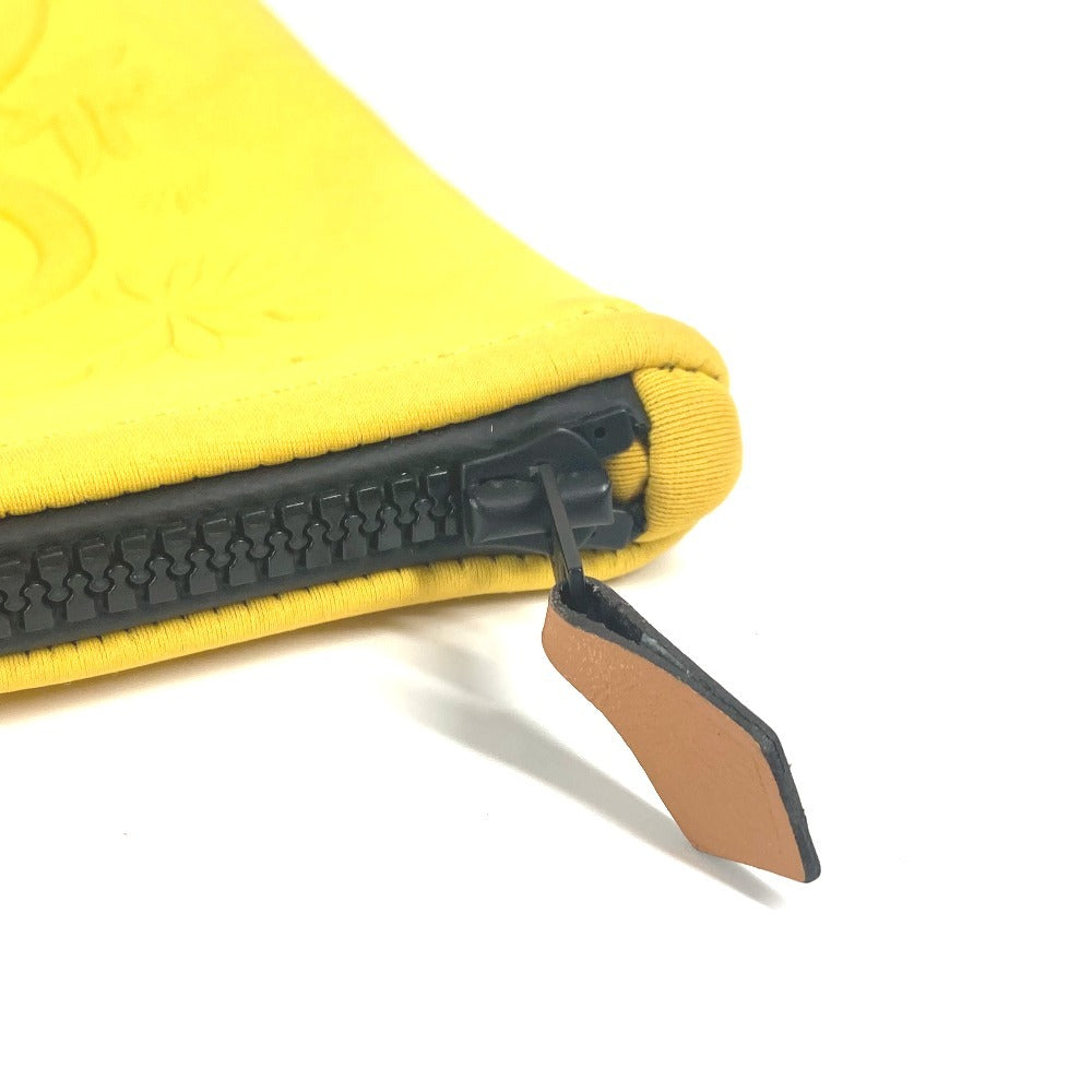 HERMES ネオバンMM レオパード 豹柄 ヒョウ クラッチバッグ マルチポーチ メイクポーチ ポーチ ポリアミド ユニセックス イエロー - brandshop-reference