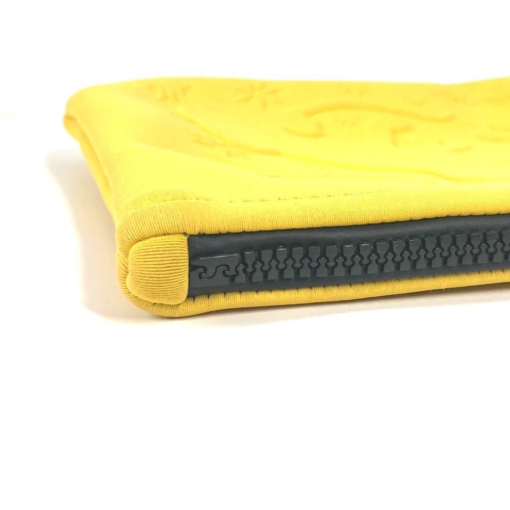 HERMES ネオバンMM レオパード 豹柄 ヒョウ クラッチバッグ マルチポーチ メイクポーチ ポーチ ポリアミド ユニセックス イエロー - brandshop-reference