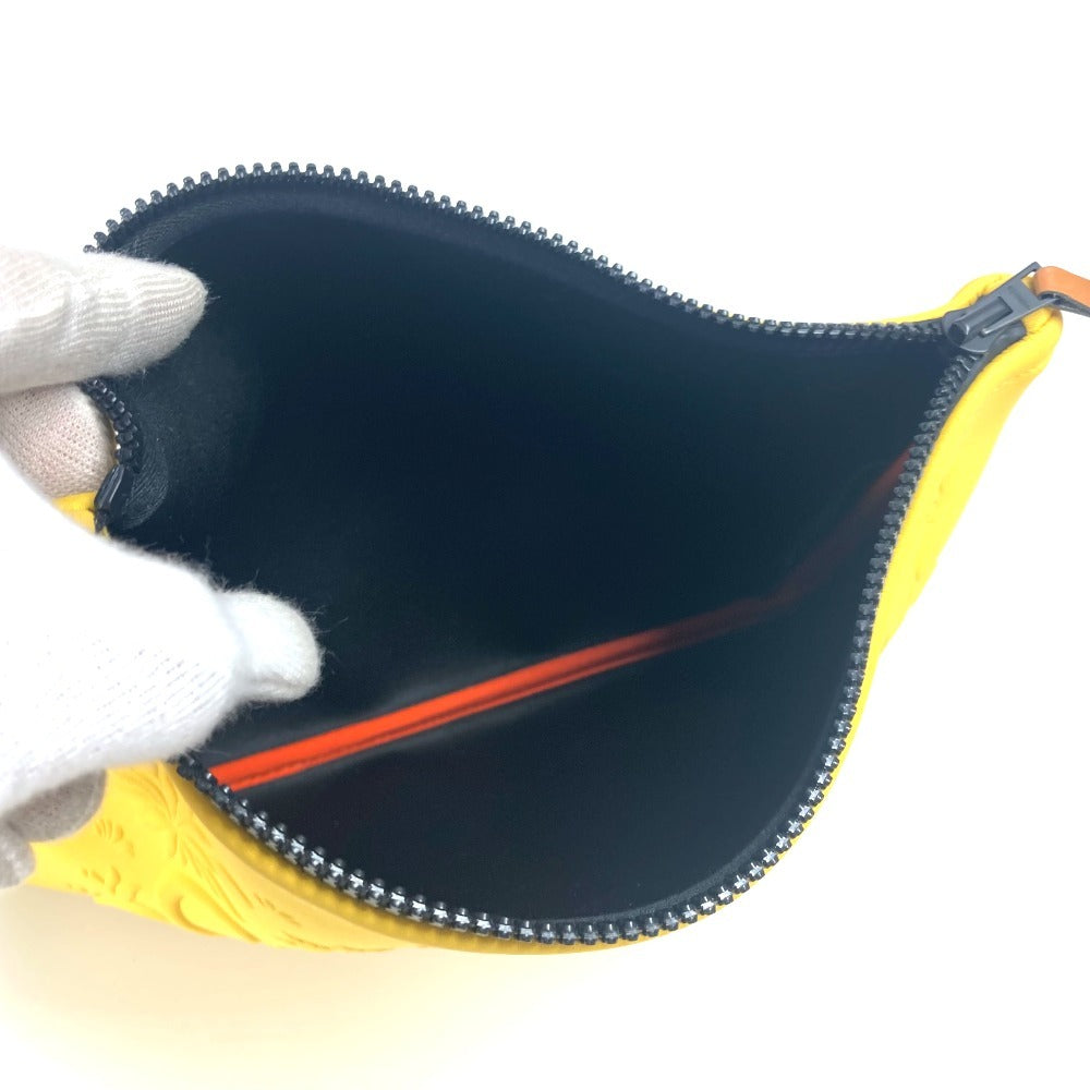 HERMES ネオバンMM レオパード 豹柄 ヒョウ クラッチバッグ マルチポーチ メイクポーチ ポーチ ポリアミド ユニセックス イエロー - brandshop-reference