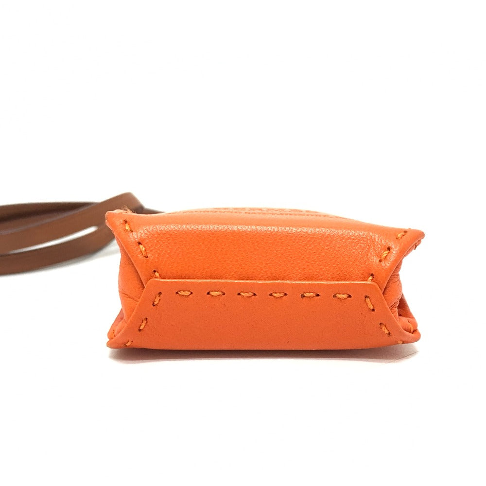 HERMES Sac Orange Charm Back Charm Accessory Bag Charm Anyo Milo Ladies Fuo Orange Orange