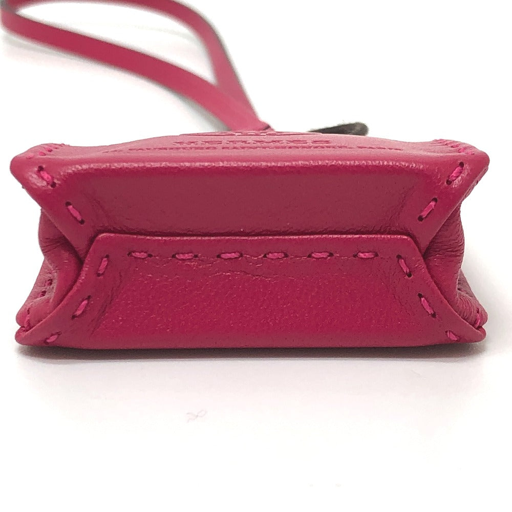 HERMES サックオランジュ カバン バッグアクセサリー バッグチャーム アニョーミロ レディース ローズメキシコ パープル