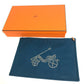 HERMES Bicycle Stud Velocipedi Stud Flat Pouch GM Canvas Unisex Blue