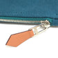 HERMES Bicycle Stud Velocipedi Stud Flat Pouch GM Canvas Unisex Blue