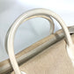HERMES Mademoiselle Mini Boston Bag Bag Handbag Toile Ash Ladies Beige