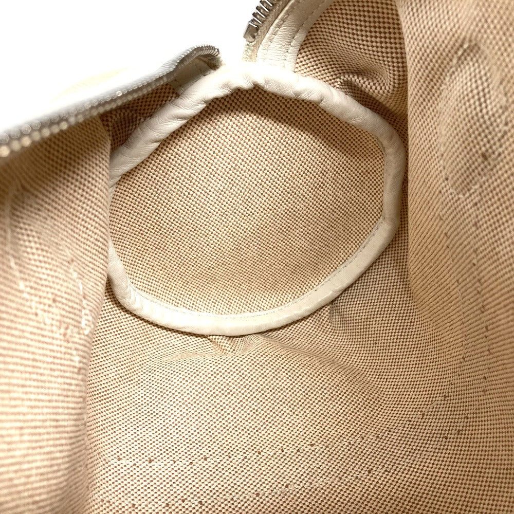 HERMES Polochon Mademoiselle Mini Boston Bag, Toile H, Women's, Beige