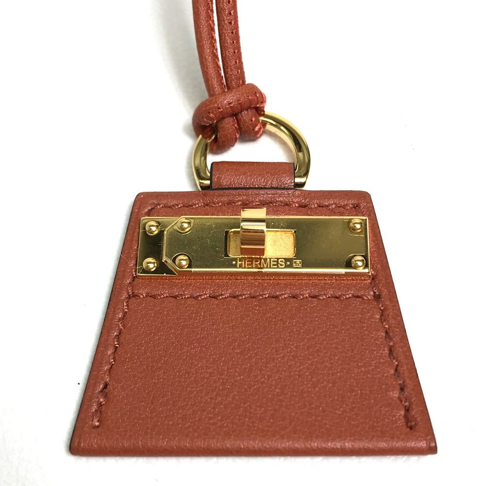 HERMES Mon Petit Kelly PM Accessory Necklace Leather Women's Brown