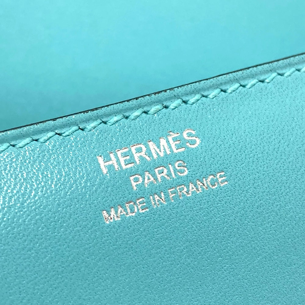 HERMES Mini Cherche Midi 2-Way Handbag/Shoulder Bag, Tadelakt, Boys, Blue Atoll, Blue