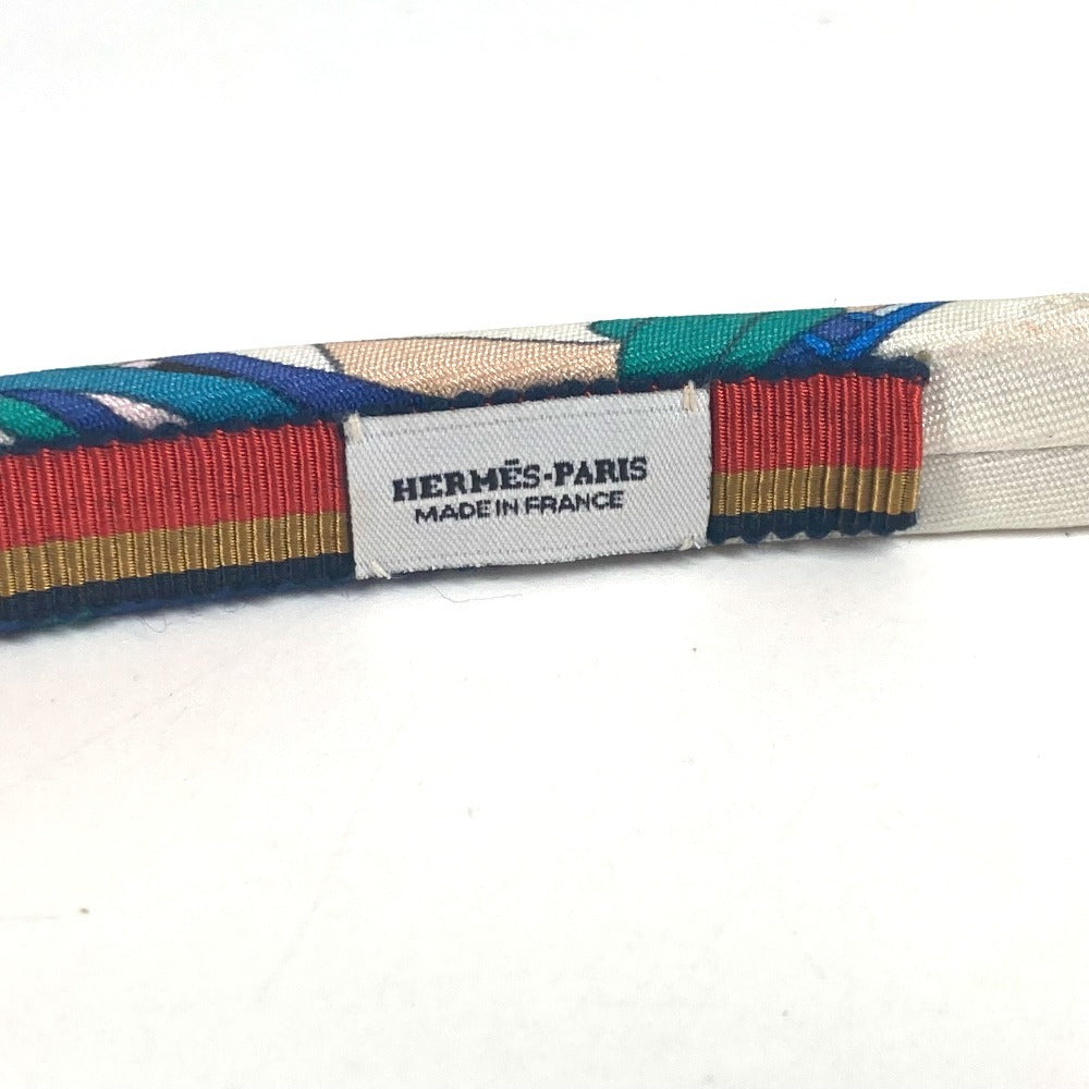 HERMES 엘사 헤어 액세서리 헤어 밴드 머리띠 머리띠 실크 여성용 화이트