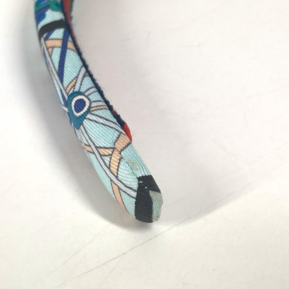 HERMES 엘사 헤어 액세서리 헤어 밴드 머리띠 머리띠 실크 여성용 화이트