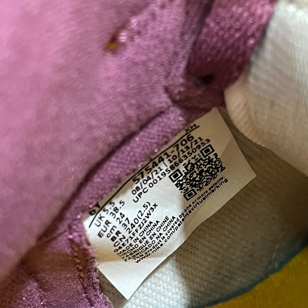 NIKE 575441-706 エア ジョーダン 1 レトロ HIGH OG GS 靴 シューズ ハイカット スニーカー 化学繊維/合成皮革 レディース イエロー