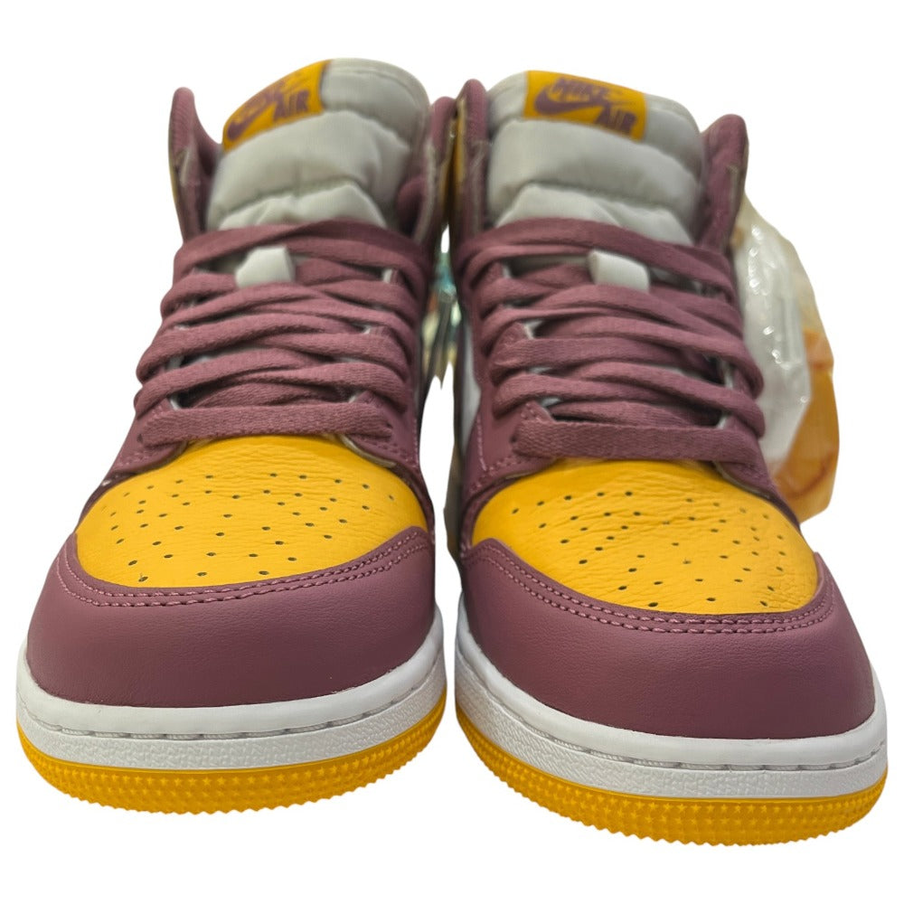 NIKE 575441-706 エア ジョーダン 1 レトロ HIGH OG GS 靴 シューズ ハイカット スニーカー 化学繊維/合成皮革 レディース イエロー