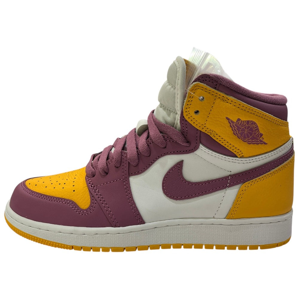 NIKE 575441-706 エア ジョーダン 1 レトロ HIGH OG GS 靴 シューズ ハイカット スニーカー 化学繊維/合成皮革 レディース イエロー