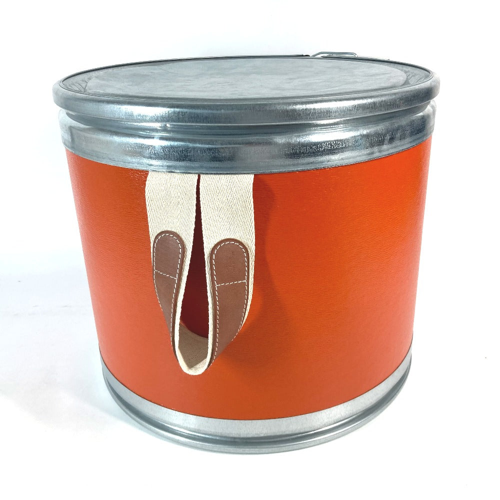 HERMES セリエ 馬具入れ インテリア ロゴ サドルボックス マルチケース ドラム缶 小物入れ ペーパー レディース - brandshop-reference