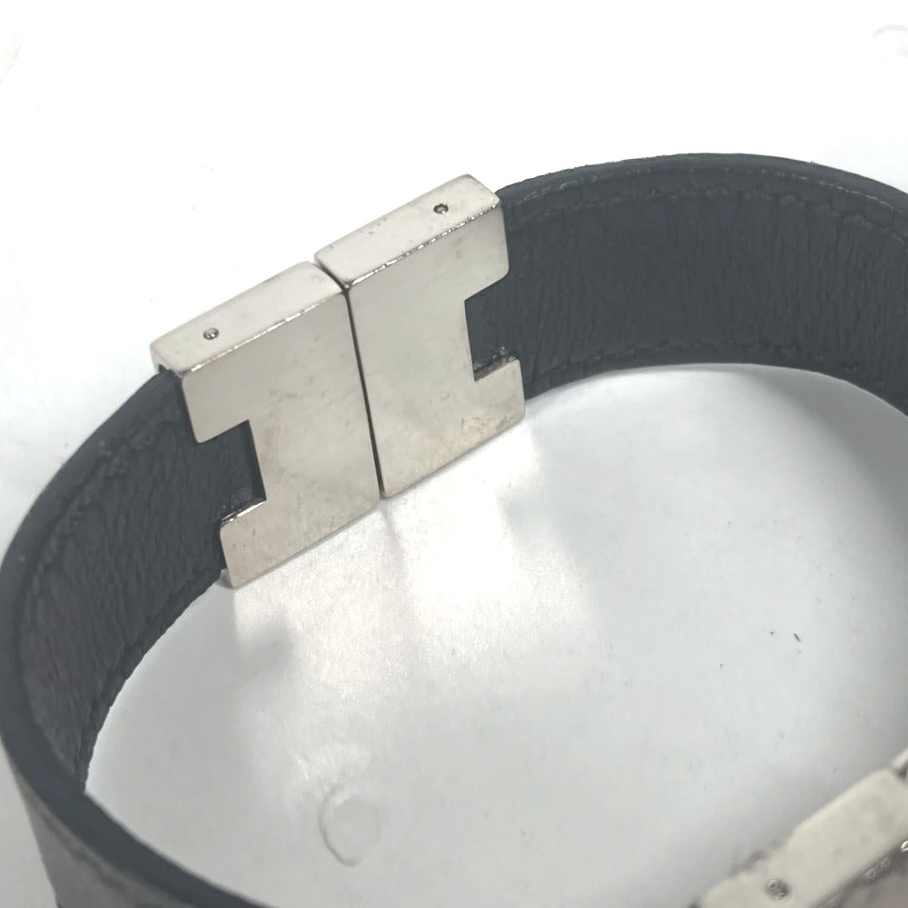 HERMES ルーリー Hロゴ アクセサリー ブレスレット レザー レディース ブラック - brandshop-reference