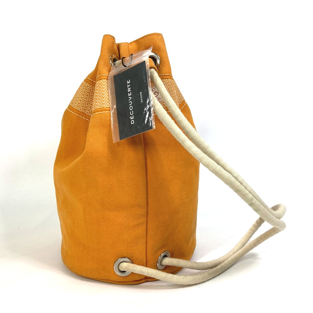 HERMES Sac Marine Recife MM Drawstring One-Shoulder Bag, Cotton, Women's, Orange