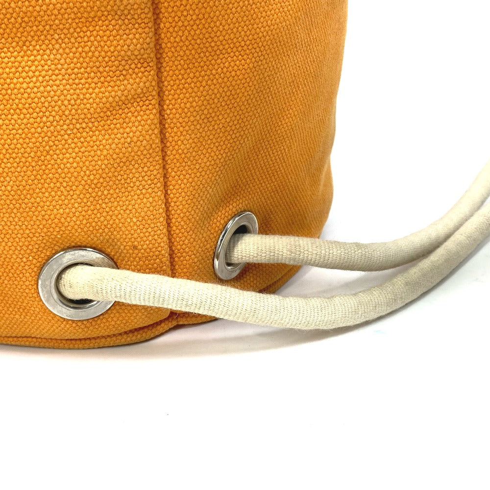 HERMES Sac Marine Recife MM Drawstring One-Shoulder Bag, Cotton, Women's, Orange