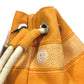 HERMES Sac Marine Recife MM Drawstring One-Shoulder Bag, Cotton, Women's, Orange