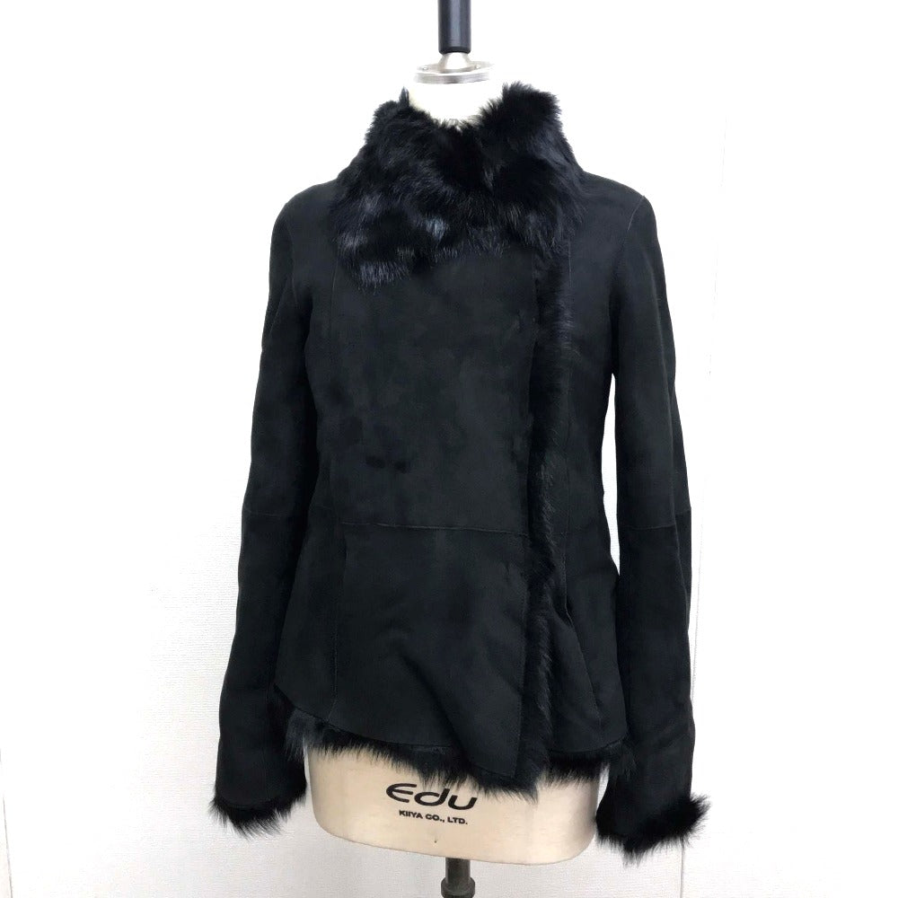 JOSEPH W2233071649 Fur Mouton Short Coat, Outerwear, Sheepskin, Women's, Black