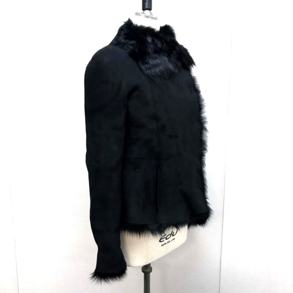 JOSEPH W2233071649 Fur Mouton Short Coat, Outerwear, Sheepskin, Women's, Black
