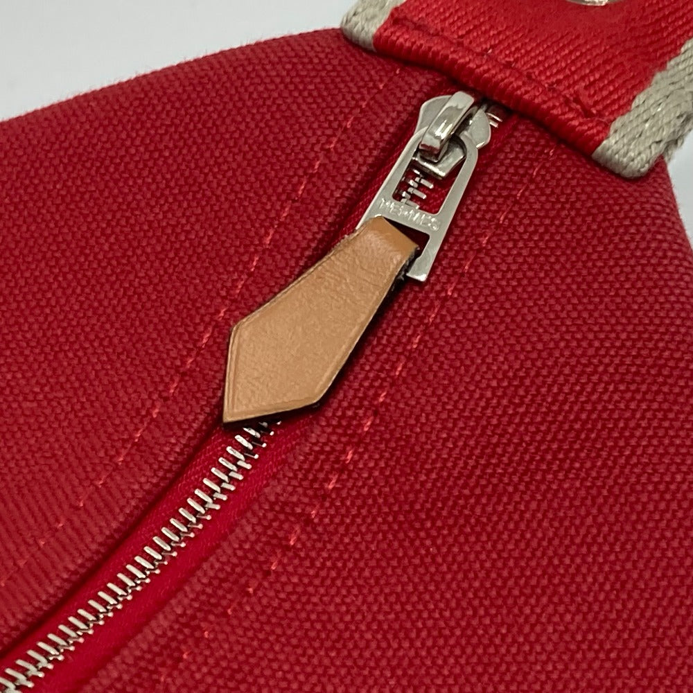HERMES Vanity Bag, Bride a Black GM, Shoulder Bag, Handbag, Canvas, Women's, Red