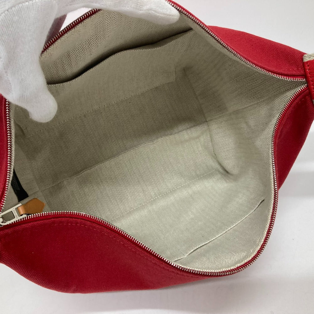 HERMES Vanity Bag, Bride a Black GM, Shoulder Bag, Handbag, Canvas, Women's, Red