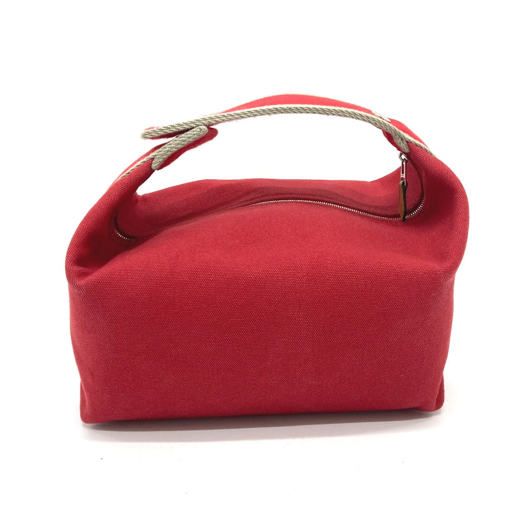 HERMES Vanity Bag, Bride a Black GM, Shoulder Bag, Handbag, Canvas, Women's, Red