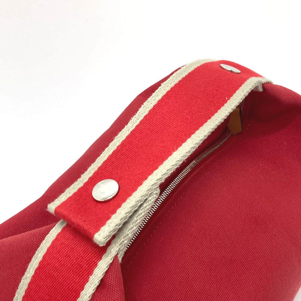 HERMES Vanity Bag, Bride a Black GM, Shoulder Bag, Handbag, Canvas, Women's, Red