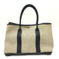 HERMES Garden Party PM Toile H Handbag/Tote Bag, Women's, Black/Natural