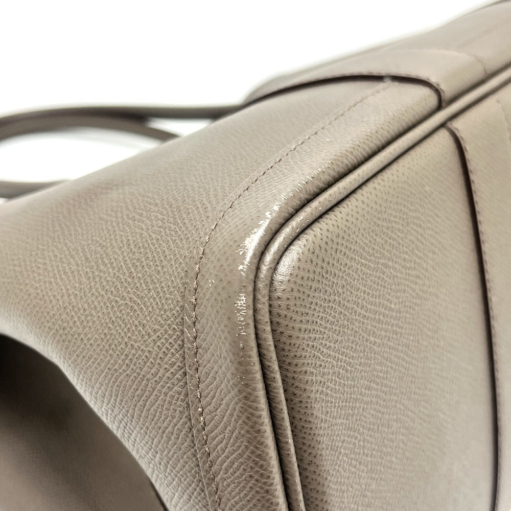 HERMES Garden Party 36 Bag, Handbag, Tote Bag, Epsom Leather, Women's, Green Etain, Gray