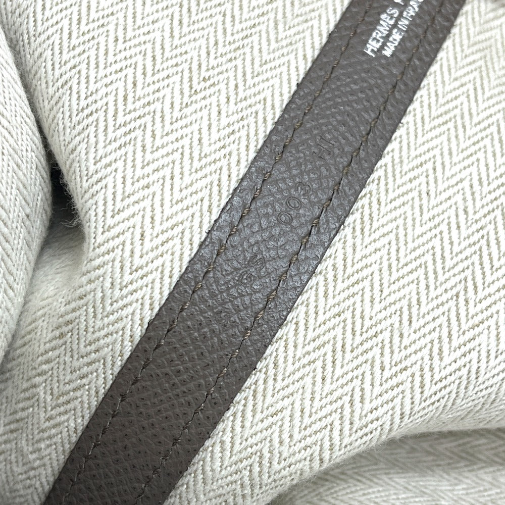 HERMES Garden Party 36 Bag, Handbag, Tote Bag, Epsom Leather, Women's, Green Etain, Gray