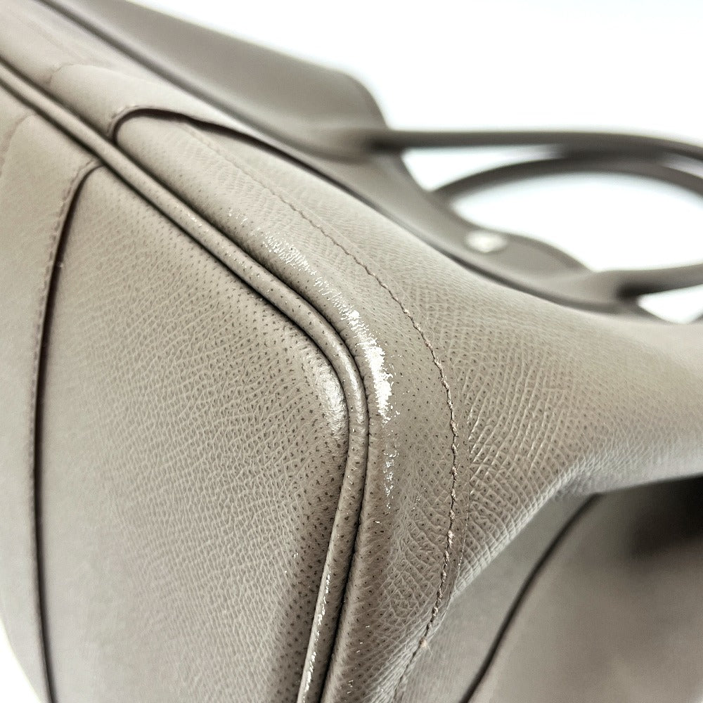 HERMES Garden Party 36 Bag, Handbag, Tote Bag, Epsom Leather, Women's, Green Etain, Gray