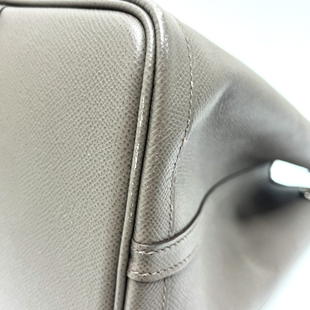 HERMES Garden Party 36 Bag, Handbag, Tote Bag, Epsom Leather, Women's, Green Etain, Gray