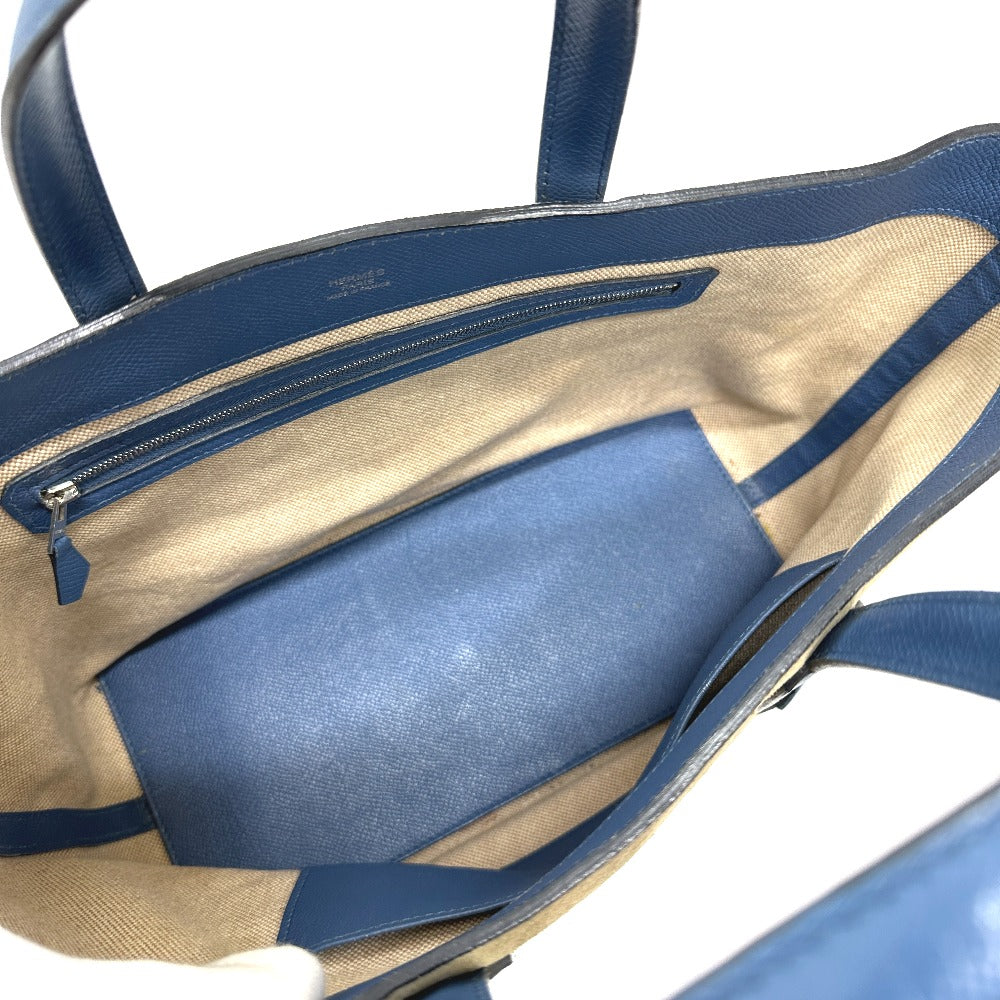 HERMES マキシボックスカバ30 ハンドバッグ トートバッグ エプソン レディース グリスカイユ×ブルーアガット ブルー - brandshop-reference