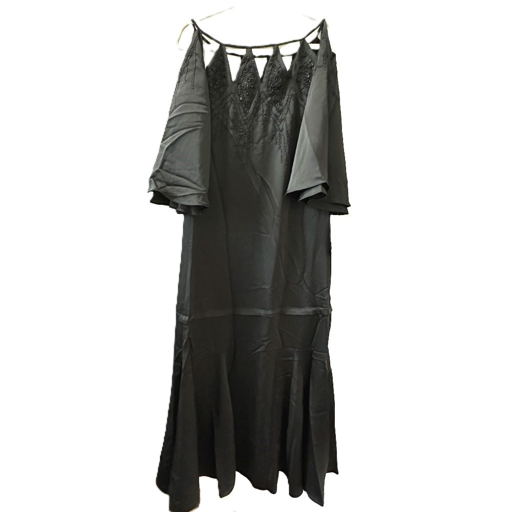 BCBGMAXAZRIA DTI6173403-001 ビジュースタッズ 刺繍カットアウト ガウン アパレル ワンピース レディース ブラック